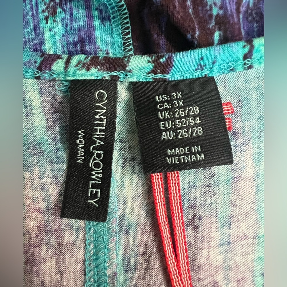 🫟Cynthia Rowley 🫟#Blue and Purple Tunic Top#WNT - Picture 6 of 6